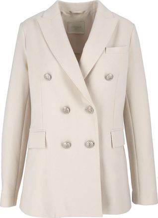 Circolo 1901 Structured Double-Breasted Fleece Blazer