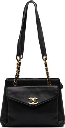 Chanel Pre-owned Womens Shoulder Bag Leather Chain - Black - One Size