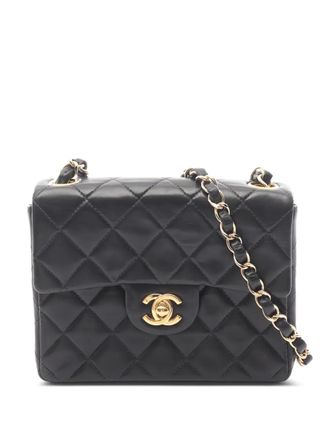Chanel 2002-2003 mini Flap shoulder bag - women - Lambskin - One Size - Black