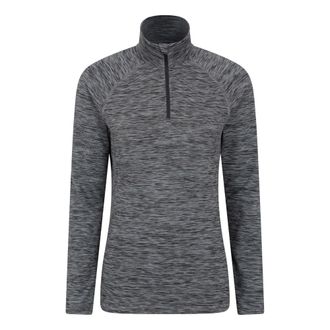 Mountain Warehouse Dames/Dames Bend & Stretch Half Rits Midlayer (Zwart)