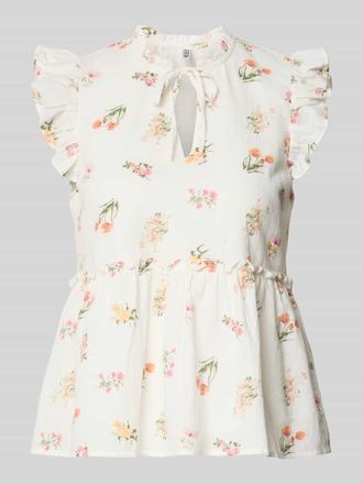 Pieces Regular Fit Schluppenbluse aus reiner Baumwolle Modell EMMA in Weiss, Gr&ouml;&szlig;e XL