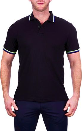 Maceoo MozartTip Black Piqu&eacute; Polo at Nordstrom, Size Medium