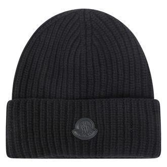 Moncler Berretto con patch logo - - Accessories - Donna - Nero - ONE SIZE