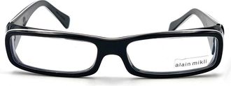 Alain Mikli Black A0325 Acetate Rectangular Glasses