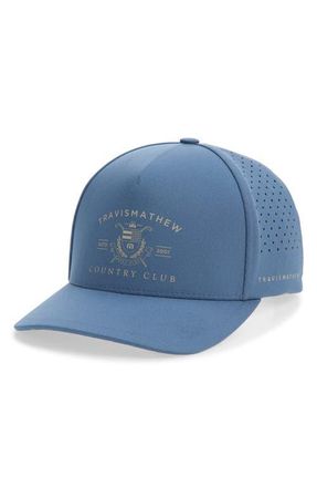 Travis Mathew Country Club Tech Snapback Baseball Cap in Bering Sea at Nordstrom, Size One Size Oz