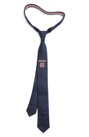 Thom Browne Classic Browne 65 Silk Tie in Navy at Nordstrom