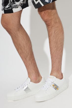 Versace Greca Sports Shoes, Mens, White