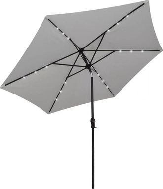 vidaXL Sombrilla Voladiza De Jard&iacute;n Con Luz Led Blanco Arena 3 M Vidaxl