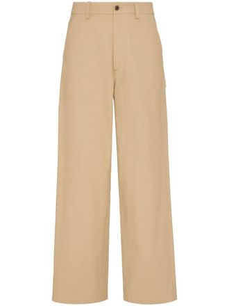 Valentino Garavani V-detail straight-leg trousers - Neutrals