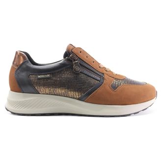 Mephisto Mephisto Kim Leather Womens Low Top Trainers - Hazelnut - Size:UK 8