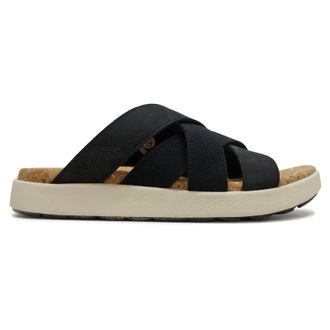 Keen Elle Mixed Slide Leather Textile Womens Comfort Sandals - Black Birch - Size:UK 7.5