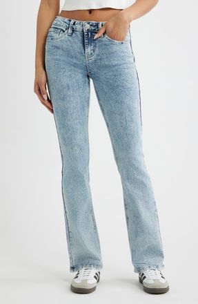 YMI Jessie Star Patch Mid Rise Bootcut Jeans in Light Blue at Nordstrom, Size 11