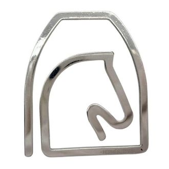Herm&egrave;s Silver Metal Money Clip (Pre-Owned)