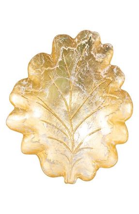 Vietri Small Moon Glass Leaf Bowl in Gold at Nordstrom