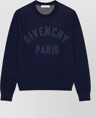 Givenchy crew neck sweater ottoman knit detail