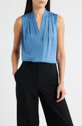 Kobi Halperin Mila Sleeveless Stretch Silk Top in Skyline at Nordstrom, Size X-Large