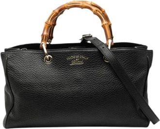 Gucci Pre-owned Handbags, female, Black, Size: ONE SIZE Pre-owned Bamboo Shopper Satchel