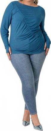 Capsule 121 Bell Logn Sleeve Crew Neck Tee - Plus In Moon Blue