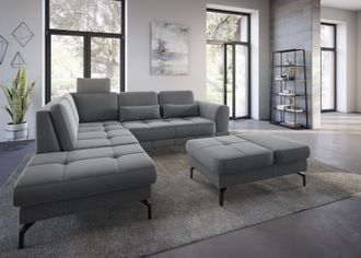 Sit&more Ecksofa »Bendigo L-Form« inklusive Sitztiefenverstellung, Bodenfreiheit 15 cm, in 2 Fussfarben