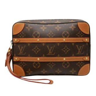Louis Vuitton Pre-owned Monogram Clutch Bag - Dames - Pre-owned - Bruin - Maat: ONE Size