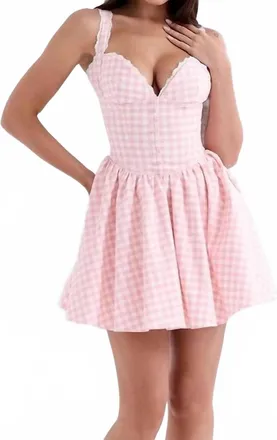 House of CB The Bardot Dress In Pink