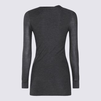 Aya Muse Silk-Cashmere Button-Front Dress - Charcoal
