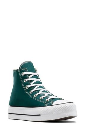 Converse Chuck Taylor All Star Lift High Top Platform Sneaker in Darkly Jaded/White/Black at Nordstrom, Size 5.5