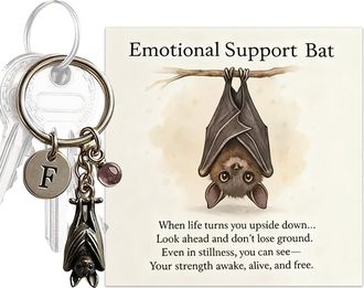 Generic Bat Purse Charm,Spooky Inspirational Key Ring Pendant - Gothic Keychain,for Women Men Kids Adults Stocking Stuffers Classroom Prizes Backpack