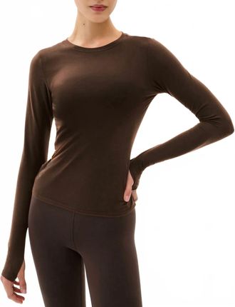 SPLITS59 Airweight Lite Long Sleeve Tee In Brown
