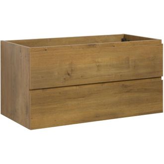 Badplaats Badplaats - Mobile da bagno Angela 100cm - Rovere - armadio mobiletto lavabo