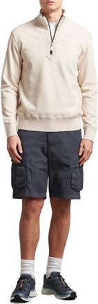 Parajumpers Lenard Groundfield Half Zip Sweater In Antique White