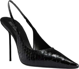 PARIS TEXAS Black Lidia Slingback Pumps
