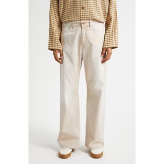 Stockholm Surfboard Club Ralf Distressed Bootcut Pants in Beige at Nordstrom, Size X-Large