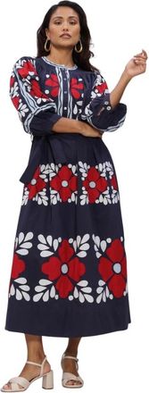 Antik Batik Kleedjes, Dames, Blauw, XS, OXO Dress