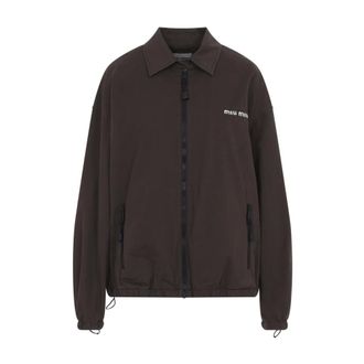 Miu Miu Jassen, Dames, Bruin, M, Katoen, Cotton Blouson