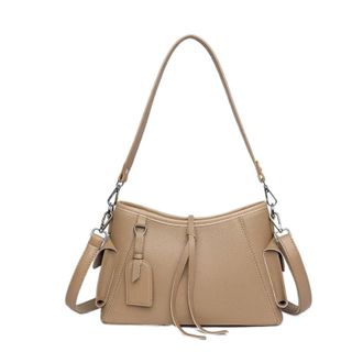 Generic Leather Women Tote Bag Ladies Shoulder Crossbody Womens Handbag(Khaki)