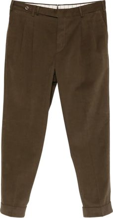 Pantaloni Torino pleated tailored trousers - Brown