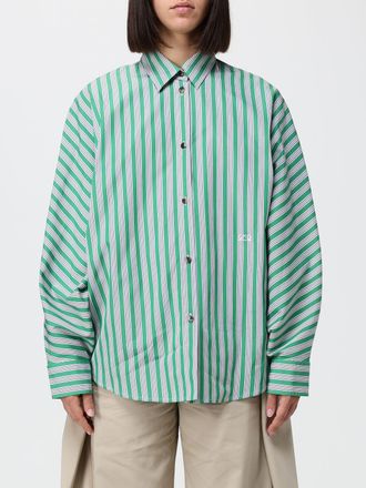 Loewe Camicia a righe in cotone relaxed fit con logo ricamato