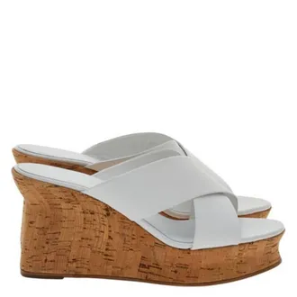 Ferragamo Ant 70 Nappa Wedge Sandals, Size 7.5 D