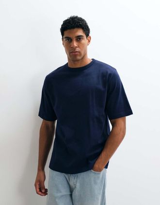 Arket T-shirt oversize pesante in jersey blu navy