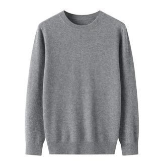 Generic Men Solid Wool Pullover Sweater Men O-Neck Long-Sleeve Cashmere Basic Sweater 10 M