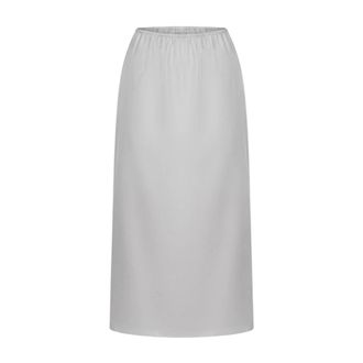 Rier Midi Skirts, female, Gray, Size: M Elasticated Waist Midi Skirt