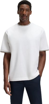 HUGO BOSS Mens Crew Neck Short Sleeve Regular Fit T-Shirt in White - Size X-Large