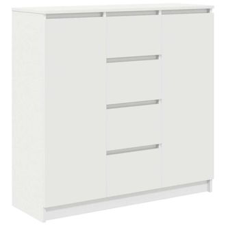 Berkfield Home Sideboard with Drawers White 100.5x35x98.5 cm Engineered Wood
