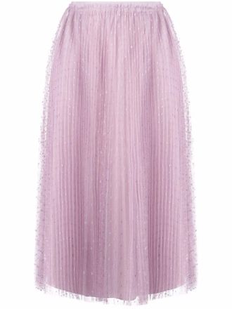 Red Valentino Gonna plissettata in point desprit - Rosa