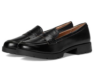 Life Stride London 3 Loafer/Moc Shoes Womens Flat Shoes Black : 7.5 M (B), Faux Leather