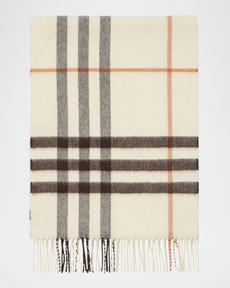 Burberry Giant Check Cashmere Scarf
