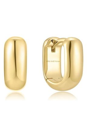 Ania Haie Mini U-Shaped Huggie Hoop Earrings in Shiny Gold at Nordstrom