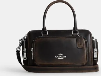 Coach Rowan Satchel Bag With Pockets In Loved Leather