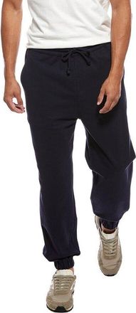 Brunello Cucinelli Dark Blue Cotton Blend Trousers, Size Medium